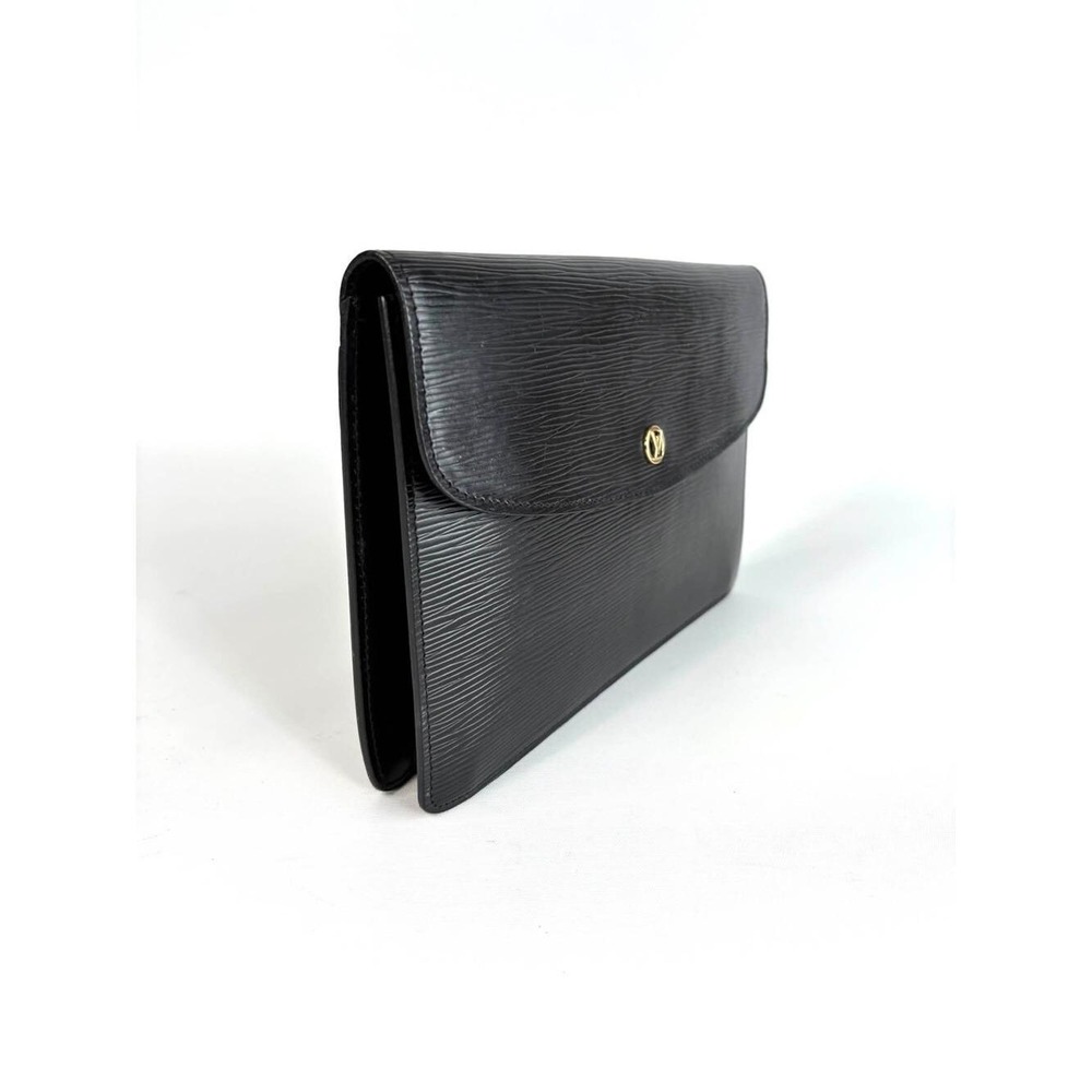 Louis Vuitton Black Epi Leather Envelope Clutch with Gold Hardware - Picture 5 of 10